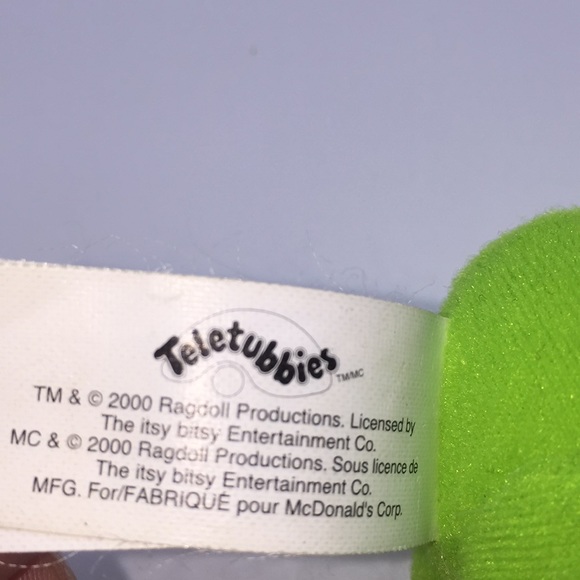 Teletubbies McDonald’s Dipsy Hugging Hugger Backpack Clip On Plush Toy Green - Picture 6 of 9